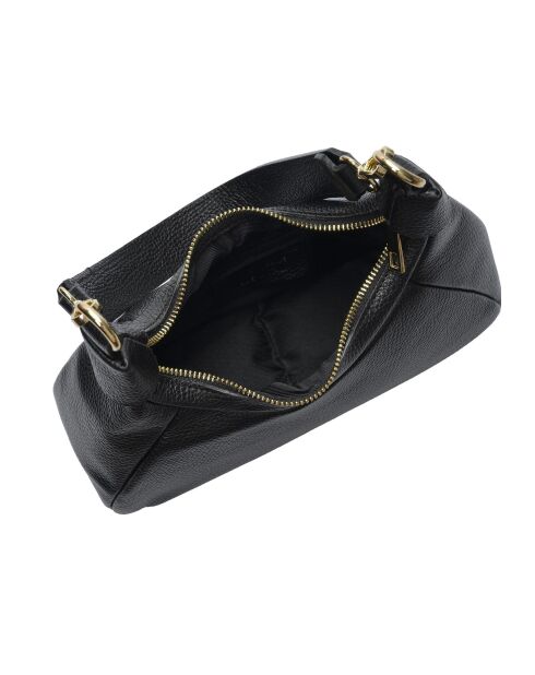 SBV 58 schwarze Lederhandtasche - 13x26x8 cm