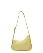 TSBV 53 gelbe Schultertasche aus Leder - 13,5 x 27 x 4 cm