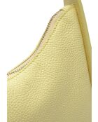 TSBV 53 gelbe Schultertasche aus Leder - 13,5 x 27 x 4 cm