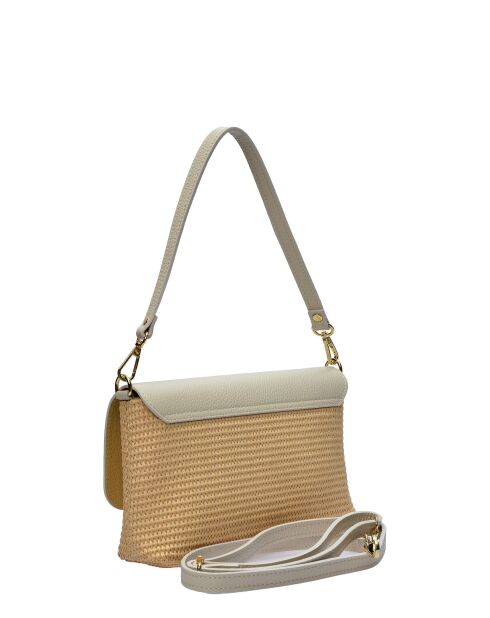 Bandolera Le Tanneur de piel beige - 15x25x5.5 cm
