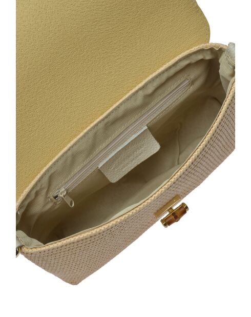 Bandolera Le Tanneur de piel beige - 15x25x5.5 cm