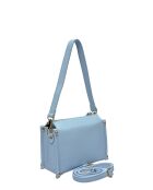 Bolso Yuzefi de piel celeste - 12x19x9 cm