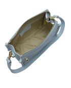 Bolso Yuzefi de piel celeste - 12x19x9 cm