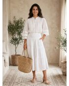 Top MARTAH bianco sporco