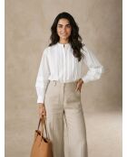 Top MARTAH bianco sporco