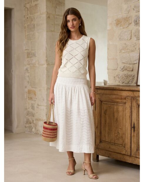 Top CAHILA Blanc Cassé