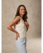 Top CAHILA Blanc Cassé