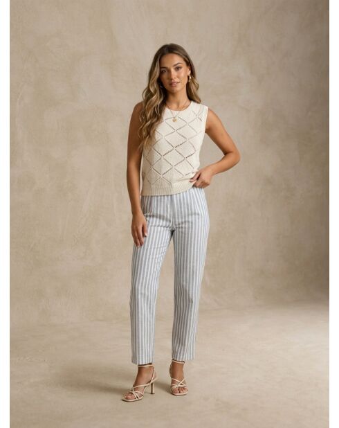 Top CAHILA Blanc Cassé