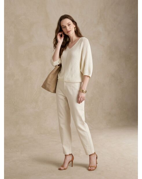 Gebroken witte GALAN-top
