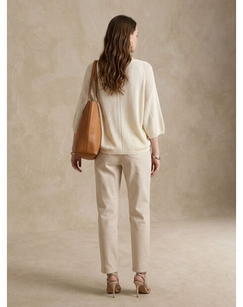 Gebroken witte GALAN-top