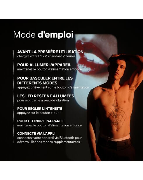 Masturbateur Homme Grand Format avec Application Bluetooth, LELO F1S V3 XL