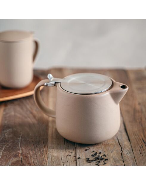 Tetera Uno beige mate crema/marfil - 0,47 L