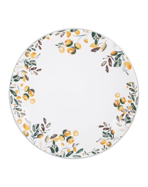 6 gelbe Sommer-Speiseteller, 27 cm