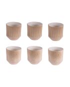Coffret de 6 gobelets Miyaki crème/ivoire - 20 cl