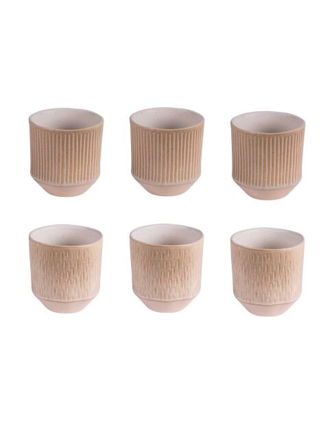 Coffret de 6 gobelets Miyaki crème/ivoire - 20 cl