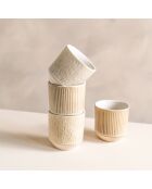 Coffret de 6 gobelets Miyaki crème/ivoire - 20 cl