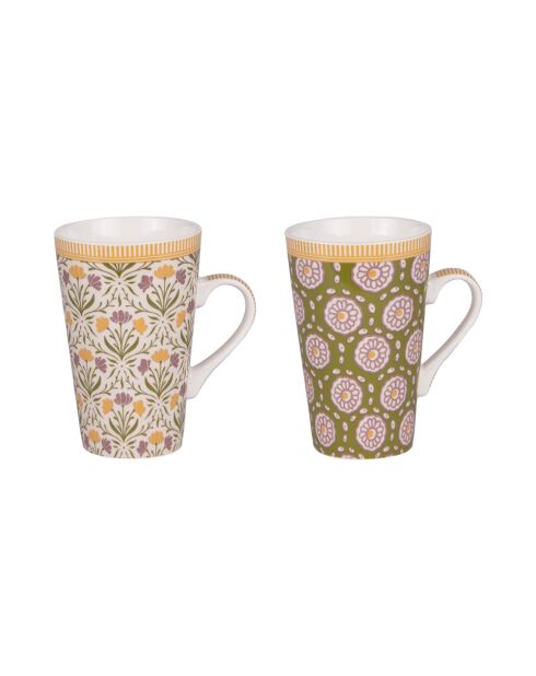 Coffret de 2 mugs Chester blanc - 46 cl