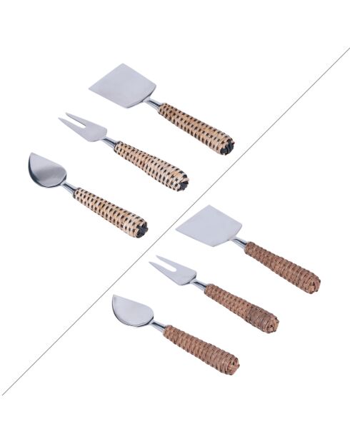 Set di 3 coltelli da formaggio Sinjai set di 2 marroni