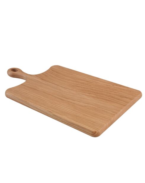 Tabla de cortar de roble con mango marrón - 39 cm