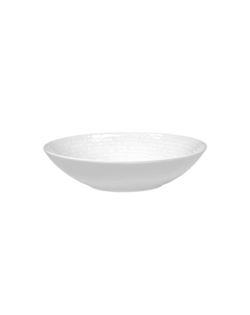 6 Assiettes calotte Ayra blanches - 22 cm