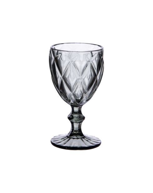 Packung mit 6 grauen Diamantstielgläsern - 250 ml