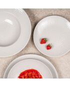 6 Ayra weiße Dessertteller - 21 cm
