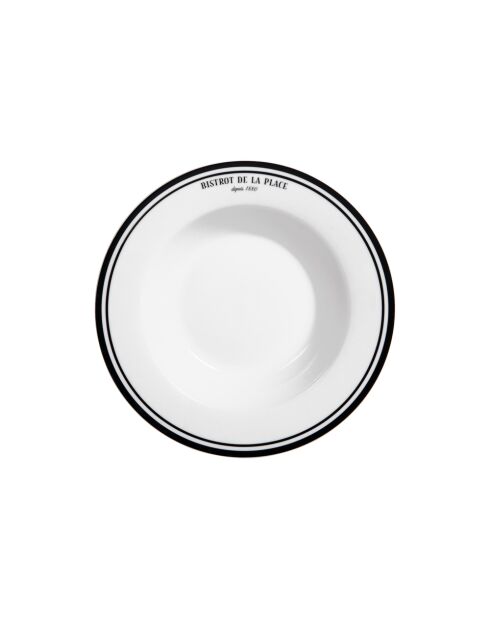 6 weiße Suppenteller Bistrot - 22 cm
