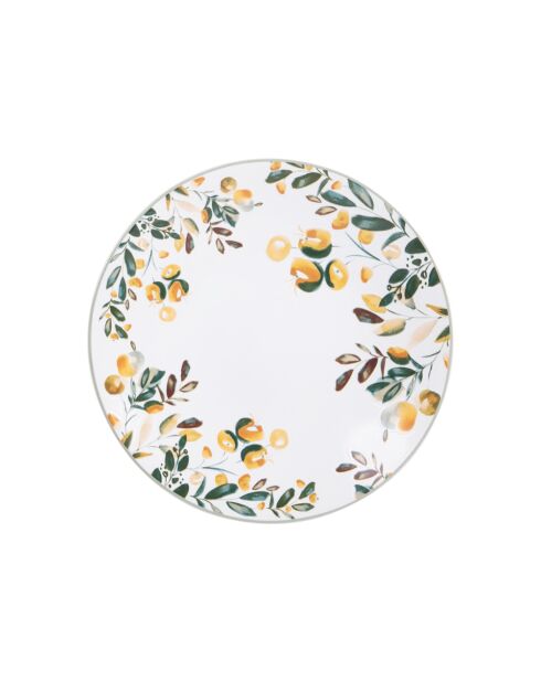 6 weiße Sommer-Dessertteller — 21 cm