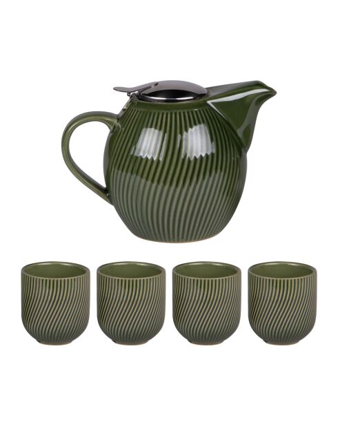 Set de tetera y 4 tazas Green Mao - 0,9 L