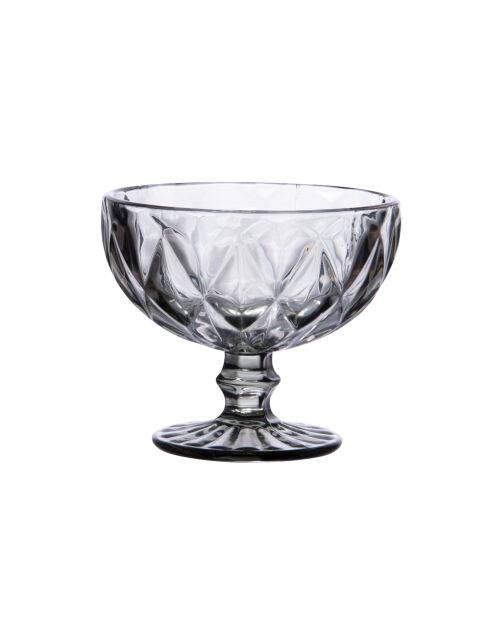 Packung mit 6 grauen Diamant-Eisbechern - 350 ml