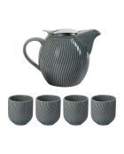 Set de tetera y 4 tazas Mao gris - 0,9 L