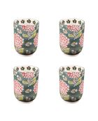 Coffret de 4 gobelets Cottage vert - Hauteur 11 cm