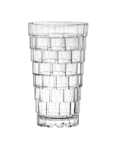 6 Stapel transparent/kristallklarer Becher, 39 cl