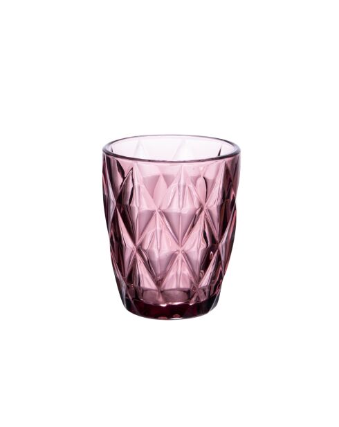 Scatola da 6 bicchieri bassi Diamond rosa - 240 ml