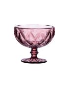 Doos met 6 roze Diamond ijsbekers - 350 ml