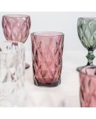 Doos met 6 hoge roze Diamond mokken - 340 ml