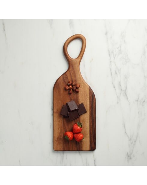 Planche en acacia marron - 41x15x1.5 cm