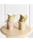 Coffret de 4 mugs Chester blanc - 38 cl