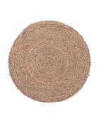 6 Sets de table en jonc de mer marron - D.38 cm