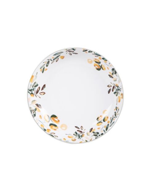6 piatti Summer Skull bianchi - 19 cm