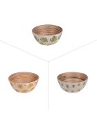 Coupelle Bali assortiment de 3 multicolore - D.15 cm.hauteur 7 cm