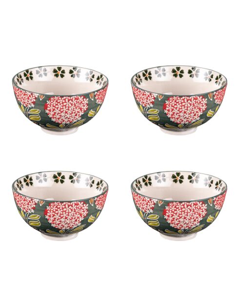 Coffret de 4 coupelles Cottage vert - D.11 cm
