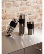 Mug de voyage isotherme, double paroi inox, couvercle à vis étanche argenté - 0.35 l