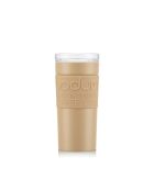 Mug de voyage isotherme, double paroi inox, couvercle à vis étanche marron - 0.35 l