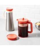 Cafetière avec couvercle supplémentaire 12 tasses Hot & Cold Brew orange - 1.5l
