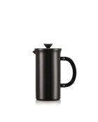 8 tasses cafetière à piston en inox noir - 1 L