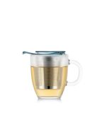 Mug en verre trempé avec infuseur à thé en inox individuel transparent - 0.35 l