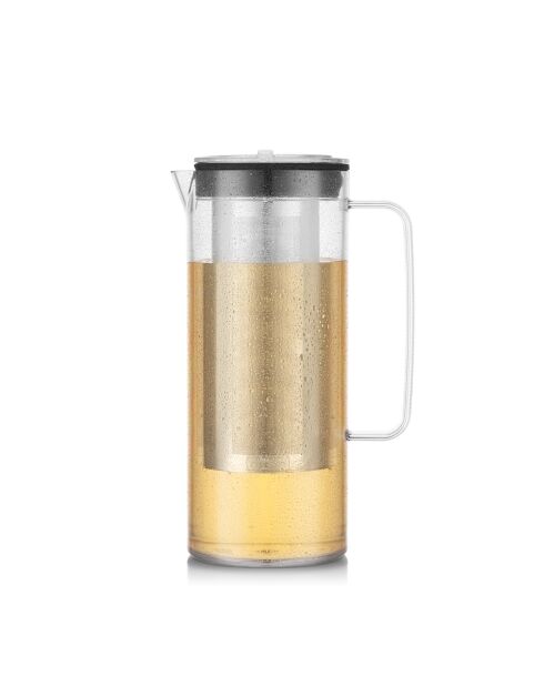 Pichet à thé glacé avec filtre infuseur en inox transparent- 1.2 L
