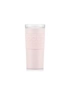 Mug de voyage isotherme, double paroi inox, couvercle à vis étanche rose- 0.35 l