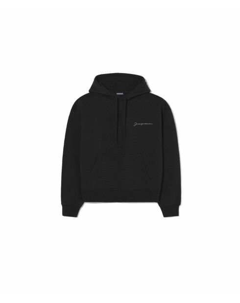 Sweatshirt brodé noir